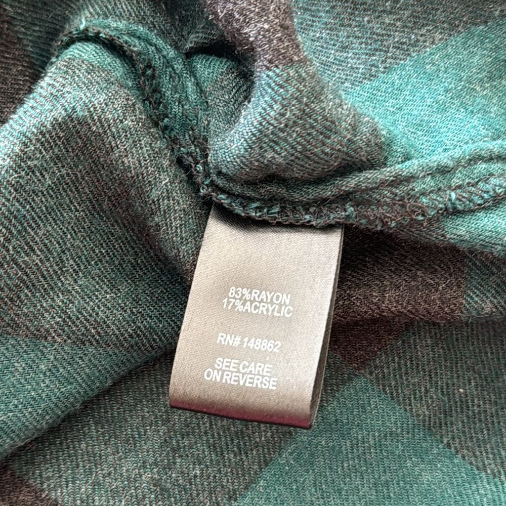 Torrid Green Plaid Pocket Shirt - Brushed Rayon Size 2X - Picture 4 of 4